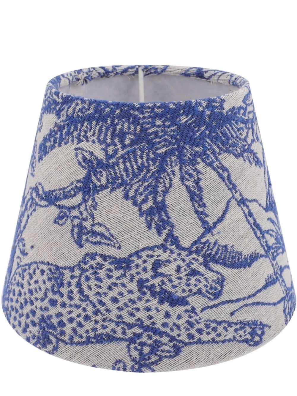 Blue Patterned Fabric Drum Lampshade - Home Accents